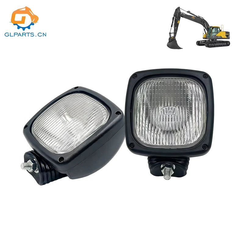 Glparts 24V Lamp Group Flood 153-2521 1532521 for E307B 308D 311B 311D E312 E320B E325B Excavator Work Light Lamp