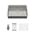 US Stock Free Shipping 16 Gauge Stainless Steel Single Bowl with Easy Clean Corners ADA 23*18 Inches Compliant Kitchen Sink