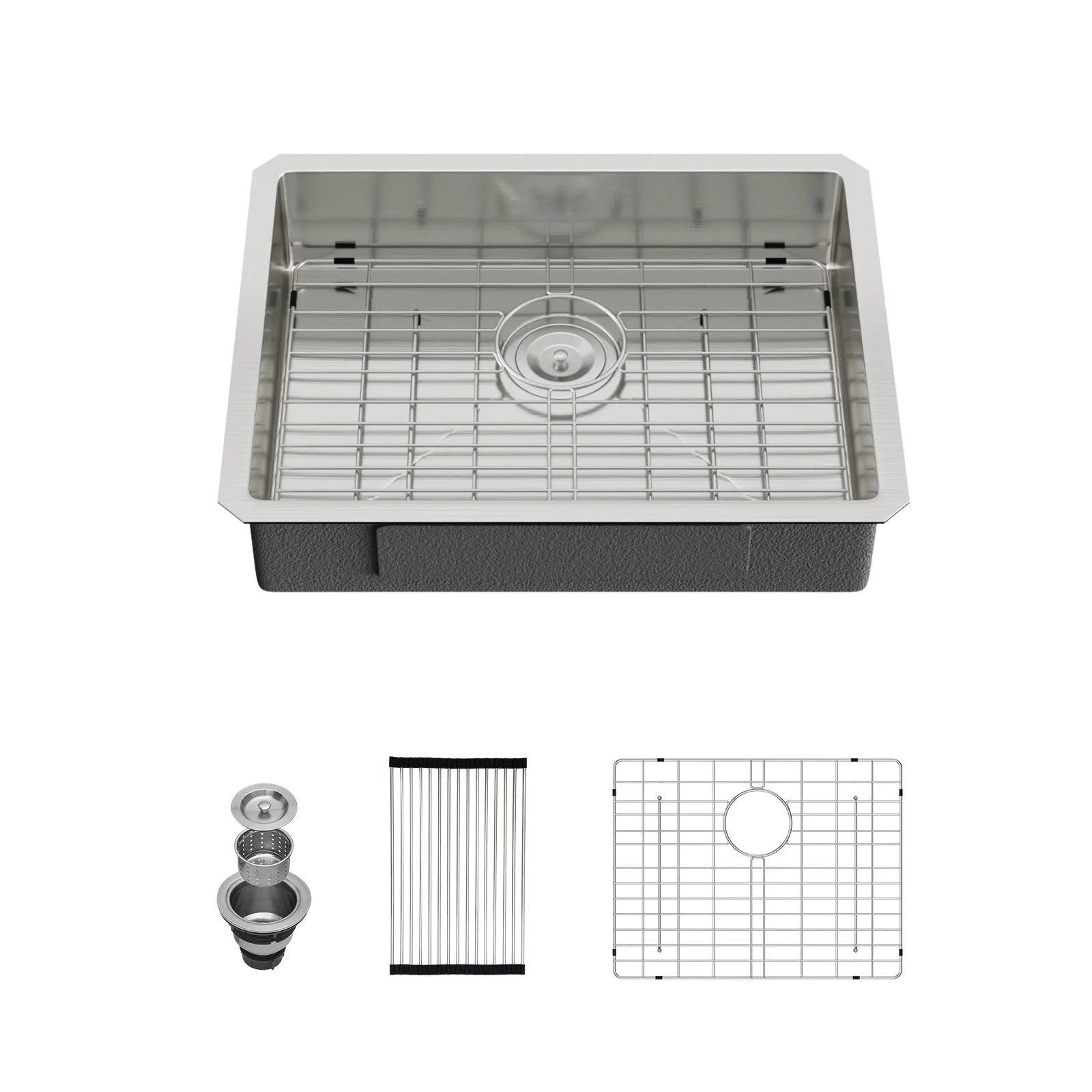 US Stock Free Shipping 16 Gauge Stainless Steel Single Bowl with Easy Clean Corners ADA 23*18 Inches Compliant Kitchen Sink