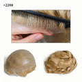 Blond Color Full Transparent Thin PU Skin Body Wave Virgin Human Hair Men Toupee With Natural Hairline MegaBDM