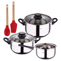 Toledo 5pc cookware set suitable for induction + Bergner EXCALIBUR 2-piece cookware set