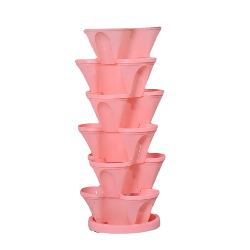 Cheap Garden Supplies Multi Layer Three-dimensional Combination Flower Planting Pot Tower Planter