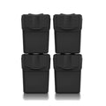 Set of 4 KEDEN SORTIBOX trash cans 100% recycled plastic black 80L