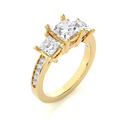 Wholesale Luxury 14K Gold Plated Round Brilliant Cut IGI Certified Diamond Rings Women Jewelry Wedding Engagement Rings