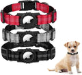 Anti-lost Heavy Duty Upgrade Reflective Airtag Adjustable Elastic Nylon Air Tag Accessories Dog Pet Collar with Holder