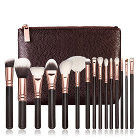 2024 Popular Private Label Cosmetics Eyebrow Foundation Powder Makeup Products Synthetic Facial Cleansing Makeup Brush Set