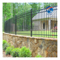 Hot Sale Wholesale good price 6ftx8ft steel fence black metal garden fences anti rust powder coated steel picket fence from china factory