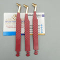 Russian Volume Eyelash Extension Tweezers Stainless Steel Red with Gold Fiber Tip CNC Designed for Beauty for Valentine's Day
