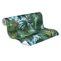 Made Germany-Peel Stick Kitchen Wallpaper Jungle Green Blue Film Non Woven Self Adhesive Highly Wash-Resistant Light Resistant