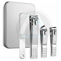 4PCS Professional Baby Curved Stainless Steel Nail Clippers Set with Nail File & Ingrown Nail Clipper for Toenails & Fingernails