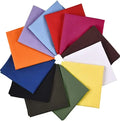 Wholesale Soft Cotton White Cotton Square Black Plain Solid Coior Headband Bandanas Custom Multifunctional