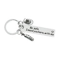 2025 Wholesale Custom Firefighter Strip Cross Border Foreign Trade Stainless Steel Keychain Firefighter Pendant Gift