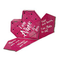 Custom Valentine Day Blank Empty Cardboard Gift Box with Custom logo Printed Heart Shaped Advent Calendars