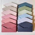 Custom Made Premium Cotton Rag Handmade Paper Greeting Card Envelopes with Deckle Edge for Calligraphy Letterpress Foil Stamping