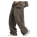 Custom Fleece Sweatpants For Men Puff Print Cotton Baggy Heavy Weight Joggers Relaxed Fit Trackpants Trousers With Drawstring