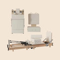 Foldable Maple Wood Yoga Reformer Pilates Machine Quick-Assembly Studio Grade Pilates Equipment for Gym and Home MegaBDM
