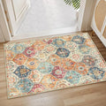 Modern Style Boho Design Floral Crystal Velvet Rug Non-Slip Low Pile Machine Made Entryway Doormat Factory Price