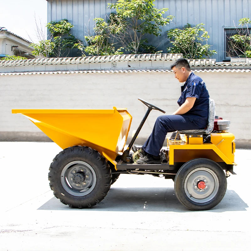 Small Site Mini Dumper Truck 1000kg Capacity 4 Wheel Drive Hydraulic Dumper for Material Transport MegaBDM