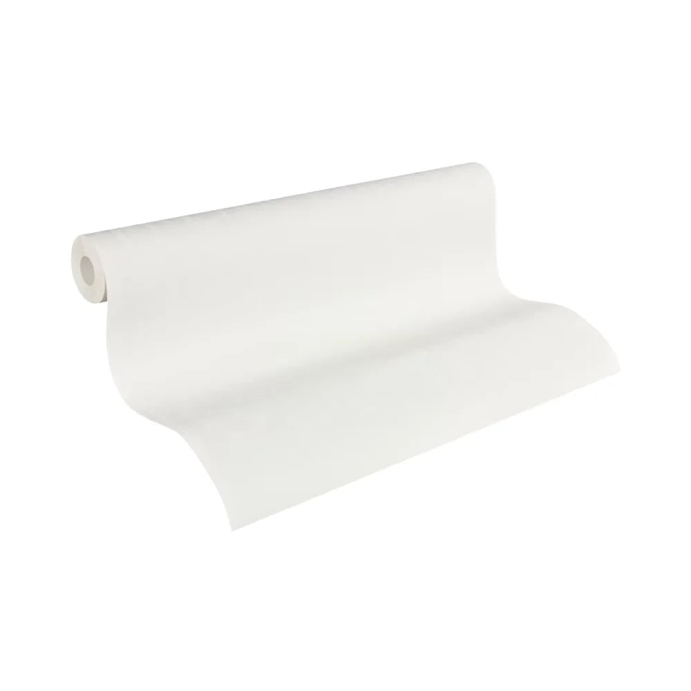 Made in Germany - Luxury Wallpaper rolls Plain Colour White Non Woven Vinyl Contract Wallpaper for Hotel - 1005 x 070 m