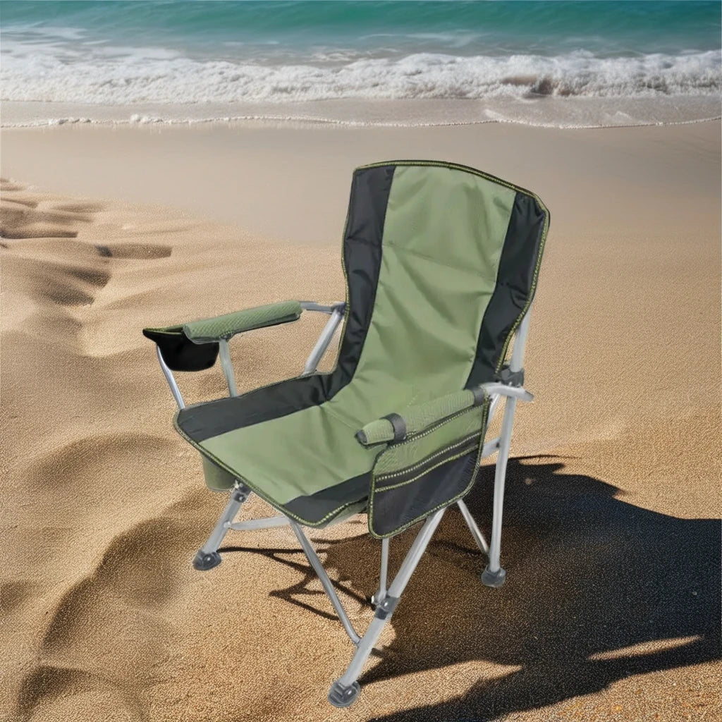 Lightweight Portable Foldable Beach Chair Heavy-Duty Stainless Steel Camping Chair with Storage Bag for Outdoor Picnic