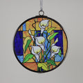Radiant Colorful Square Background Flower Glass Pendant Joyful Moments Glass Crafts