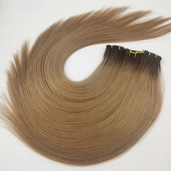 Bulk 100% Russian Virgin Remy Hair Extensions Narrow for Genius Weft New Hand-Tied Seamless Double Drawn Invisible Body Wave