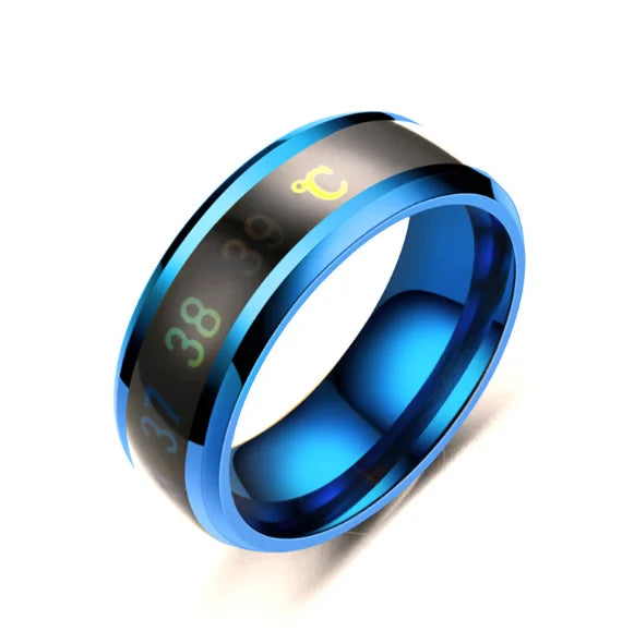 Smart Temperature Discoloration Jewelry Trend Rose Gold Plated Princess Cut Classic Stainless Steel Rings Jiagelin DC-Wendu