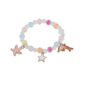 Matte Glass Beads Cartoon Moon and Star Pendants Bracelets  S592