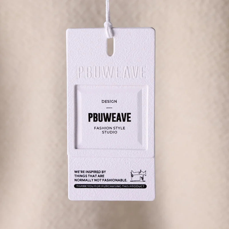 Custom Logo Green Recyclable Paper Hang Tags Business Printed Clothing Tags T-Shirts Jackets Bags Shoes Luxury Clothes Hang Tag