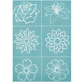 Self Adhesive Printing Stencil Flower Silk Screen Stencils for Painting on Wood Fabric T-Shirt Wall