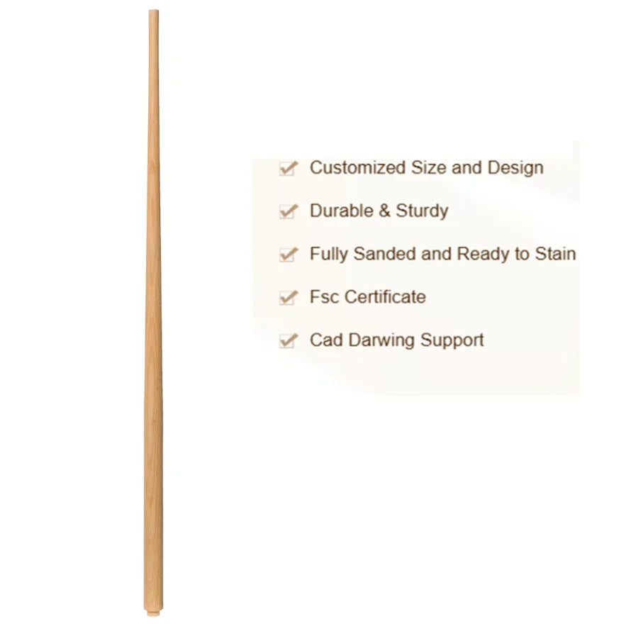 Wood Baluster Designs Stair Parts Solid Poplar White Primed Pin Top 5080-42 Inches Elegant Adjustable Traditional Easy