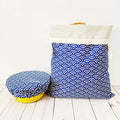 Folding Reusable Beeswax Bread and Freezer Storage Bag with Bowl Cover Helps Keep Food Fresh