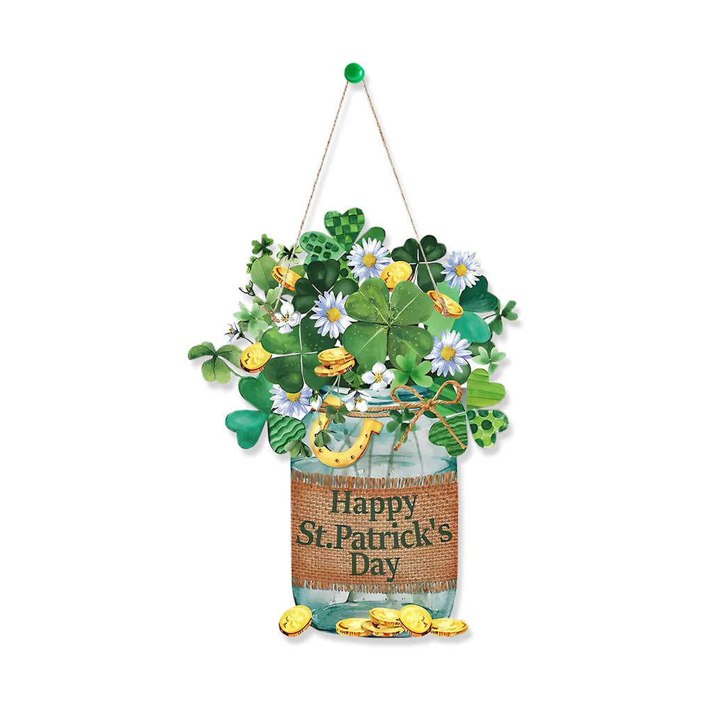 St Patrick's Day Front Door Sign or Window Wall Decoration Party Irish Festival Themed Porch Layout