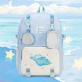 Little Conch Internal Frame Waterproof 23L Japan Style Backpack Junco Brand Sky Blue Display Pocket Student Travel Outdoor
