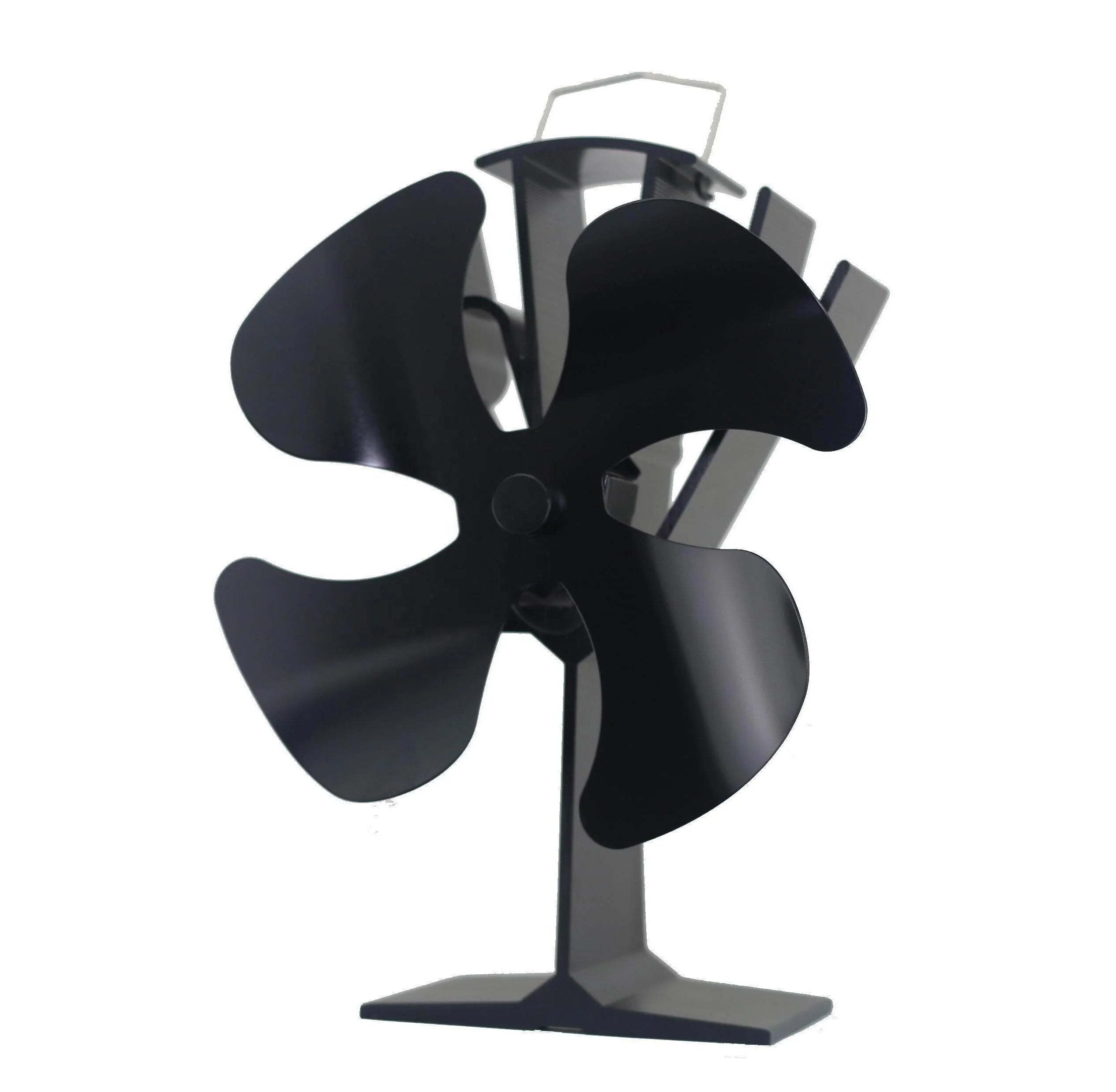 No Battery or Electricity Required Log Wood Burning Quiet Heat Powered Stove Fan
