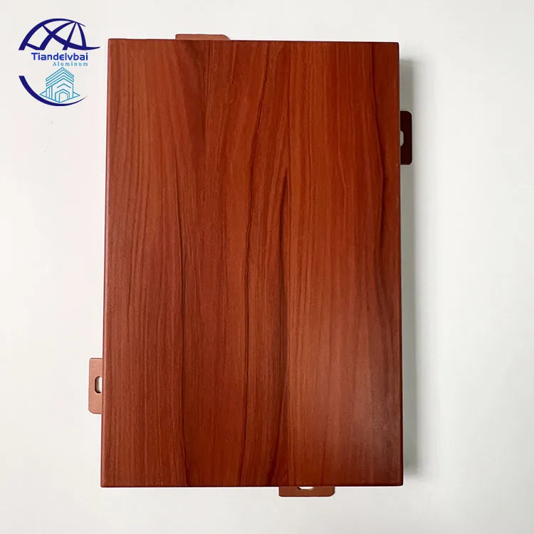 Wood Grain Decorative Exterior Curtain Aluminum Wall Cladding Veneer Panels Profile