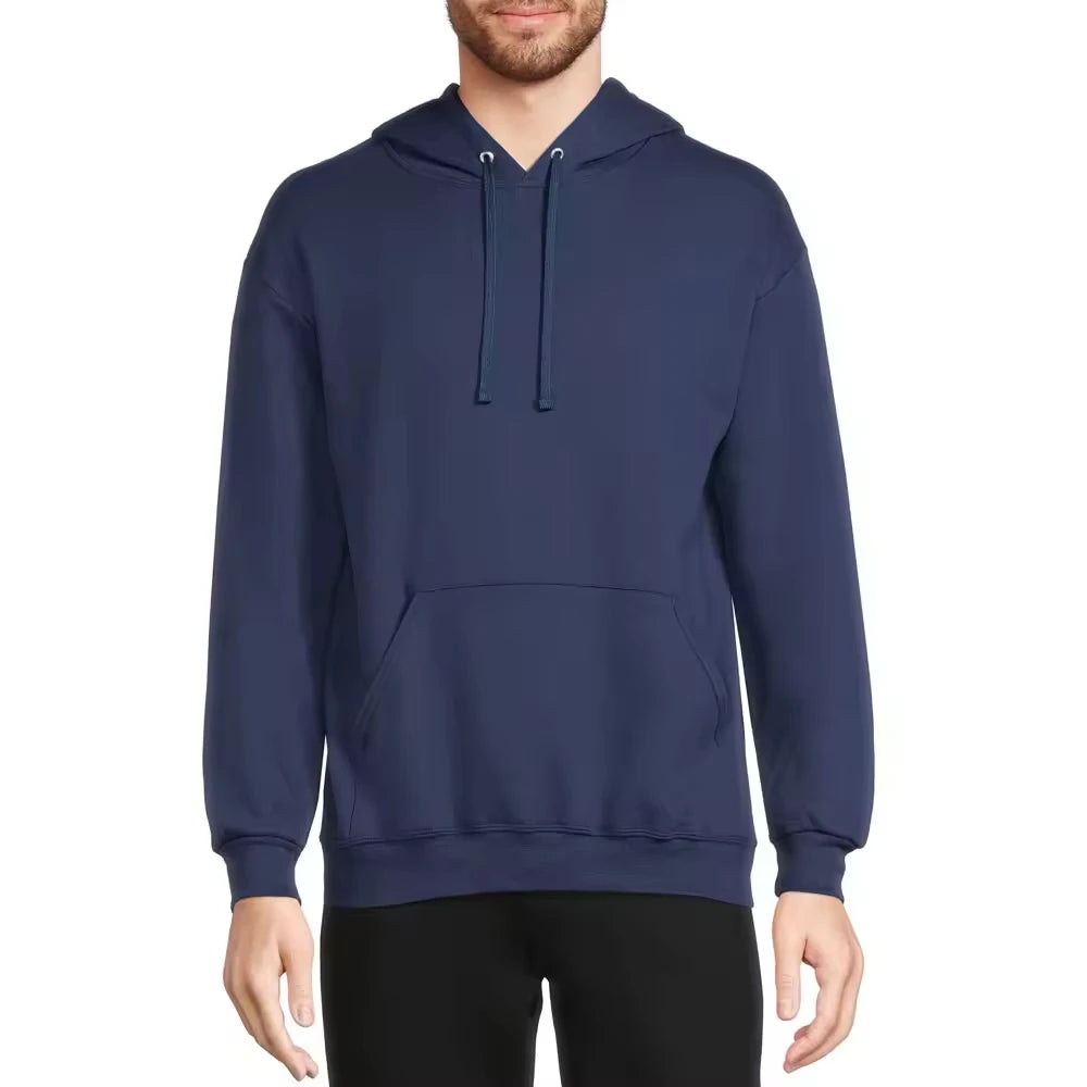 Wholesale Luxury Custom Heavyweight Men Oversized Winter Hoodie Embroidered Logo Eco-Friendly Low MOQ Thermal Terry Plain Design