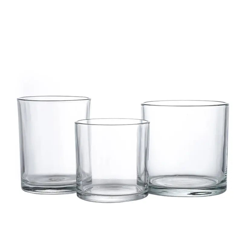 Customized Color 3oz Transparent Glass Candle Jar Wholesale Candle Holders Lanterns and Jars Without Lid