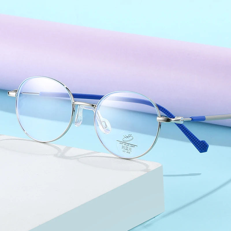 Ready Stock Metal Eyeglasses Frame Promotional Round Teenager Optical Frames
