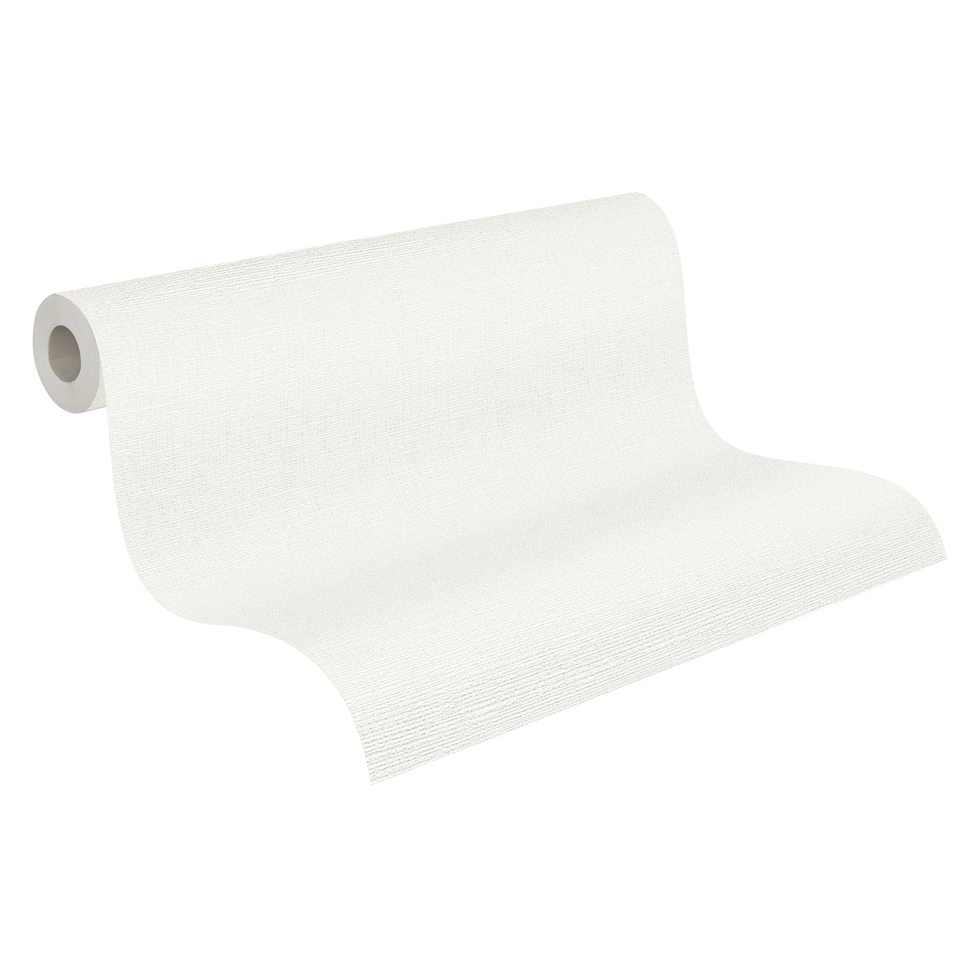 Made in Germany - Coatable Wallpaper rolls Plain Colour Paintable White Non Woven Vinyl Wallpaper Solid Colour - 1005 x 053 m