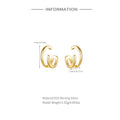 Fashion Non Pierced 18K Gold Plated Thickness Ear Cuff S925 Silver Earrings for Women