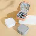 2025 New Simple Design Cute Portable Multifunctional Plastic Travel Jewelry Storage Box for Girls