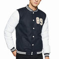 Best Price Stand Collar Long Sleeve Letterman Jacket with Custom Logo Printing New Design Winter Jacket with Front Logo Position