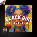 Hot Sales Black Girl Cheer Heat Press Printing Transfer T Shirt Vinyl Sticker
