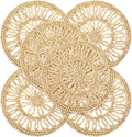 Corn Husk Placemats 11.8" Boho Wicker Rattan Woven Natural Color Eco-Friendly Tabletex Brand Farmhouse Spring Plate Chargers for