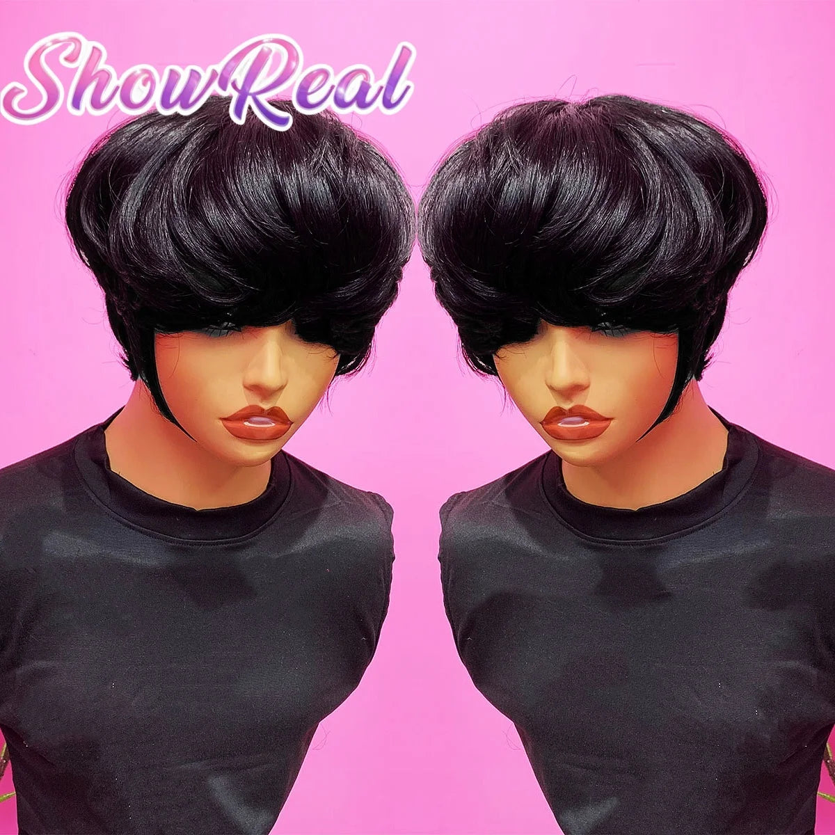 Wholesale Short Bowl Cut Wigs Human Hair Glueless Wigs Vendor Pixie Cut 100% Human Hair Wig Wear and Go With Bangs Raw Hair