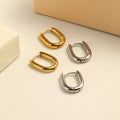 Dreamshow Dainty Fashion Hoop Earrings 18k Gold Plated 316L Stainless Steel Jewelry Boucles D'oreilles