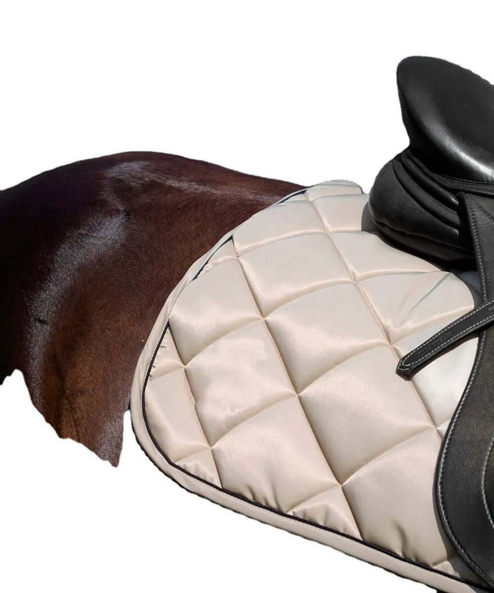 Custom Brand Wholesale Equestrian Saddle Pad Sets-Cotton Leather Materials Fabric English/Western Style All-Purpose for Riding
