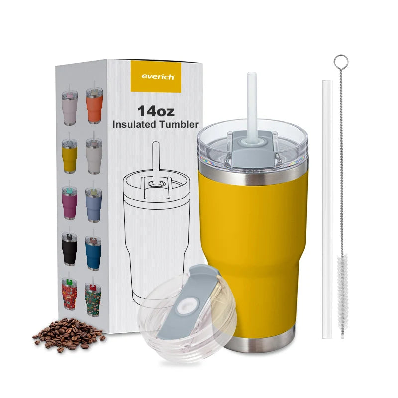 2024 Wholesale 40oz Tumbler with Handle and StrawStainless Steel Insulated Travel Mug with HandleTumbler with Leak-proof Lid