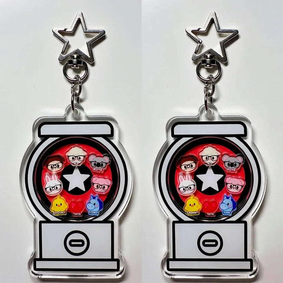 Digital Printed Cartoon Acrylic Keychain Custom Pattern Photo Keyring Lightweight Hard-Wearing Personalized Gift for Women Men MegaBDM